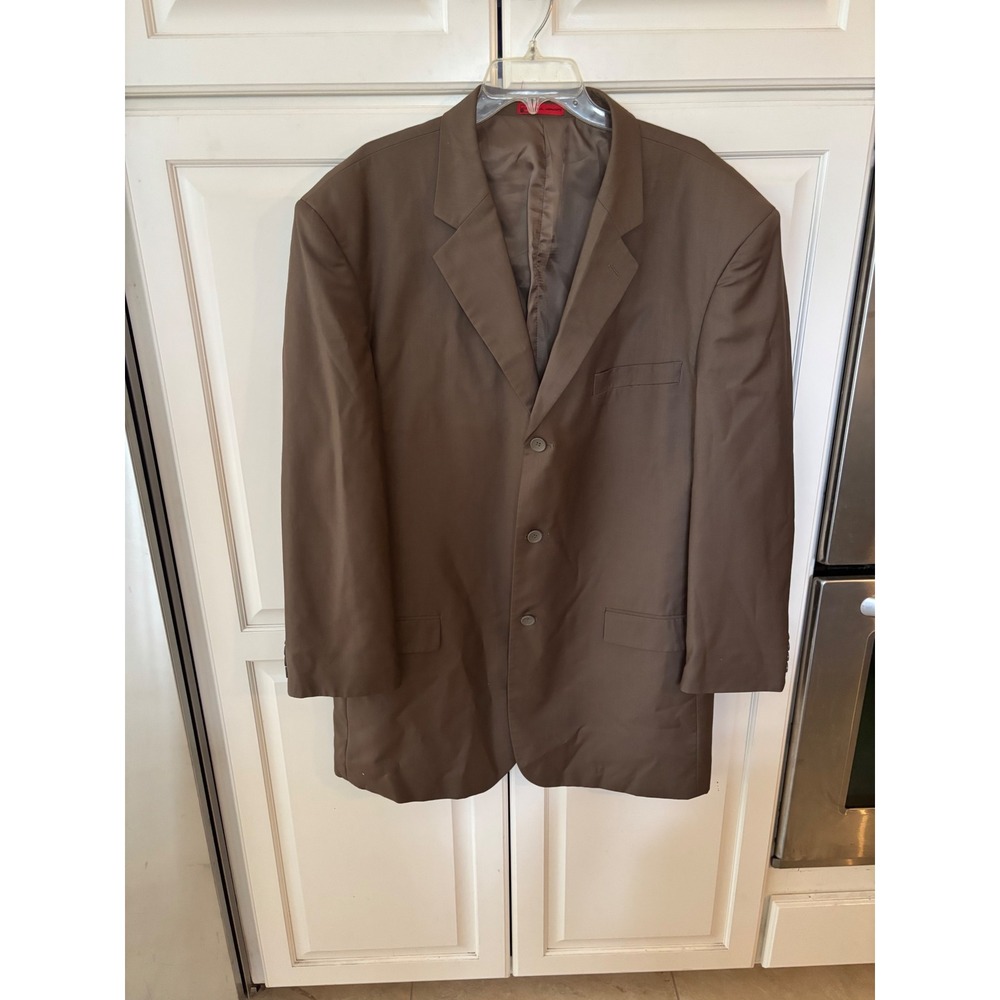 Pascal Morabito Mens Super‎ 120 Wool Blazer 3 Button Suit Jacket Brown